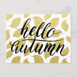hallo herfst - goudherfst - Briefkaart van bladere