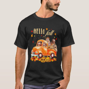 Hallo Herfst Grappig Luiaard T-Shirt Halloween pom