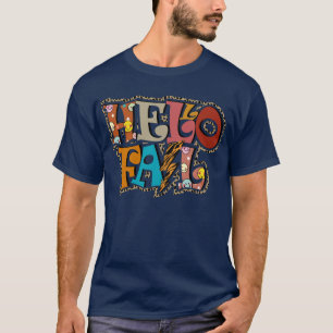 Hallo Herfst Grappige luipaard Print T-shirt