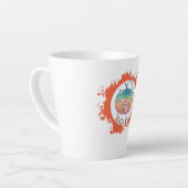Hallo Herfst - grillig pompoenontwerp Latte Mok (Linkerhoek)