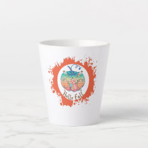 Hallo Herfst - grillig pompoenontwerp Latte Mok