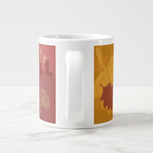 hallo Herfst Grote Koffiekop (Achterkant)