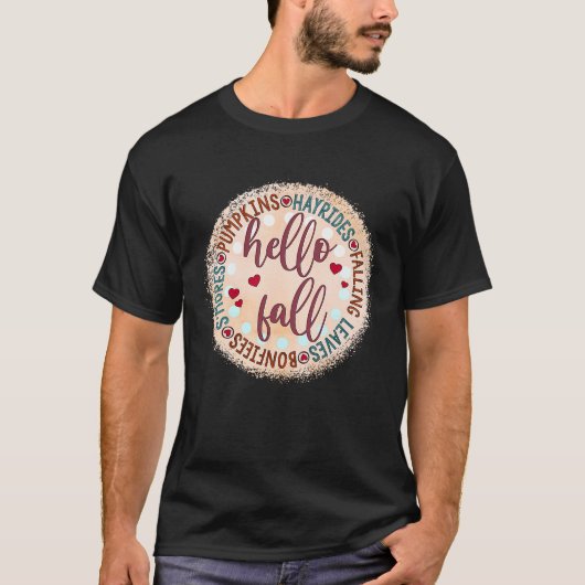 Hallo Herfst Hayrides Bonfires Pompoenen Su2019mor T-shirt (Voorkant)