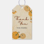 Hallo herfst herfst dank u aangepaste labels cadeaulabel (Voorkant)