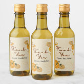 Hallo herfst herfst dank u aangepaste mini wijnlab wijn etiket (Flessen)