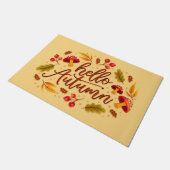 Hallo Herfst Herfst Home Decor Paddenstoel Deurmat (Schuin)