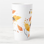 Hallo Herfst Herfst in Liefde Waterverf Latte Mok (Voorkant)