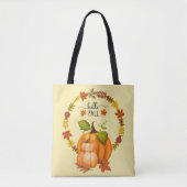 Hallo Herfst herfst laat pompoenen helemaal over Tote Bag (Voorkant)