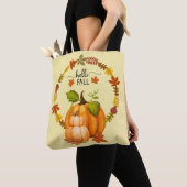 Hallo Herfst herfst laat pompoenen helemaal over Tote Bag (Dichtbij)