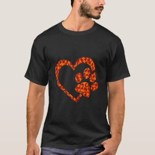 hallo Herfst herfst leest hond en kat poot printha T-shirt