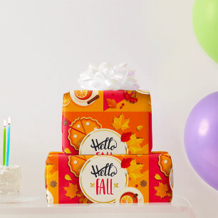 hallo Herfst herfst lekt en Drink Cadeaupapier