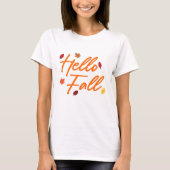 hallo Herfst herfst Maple lekt vuil T-shirt (Voorkant)
