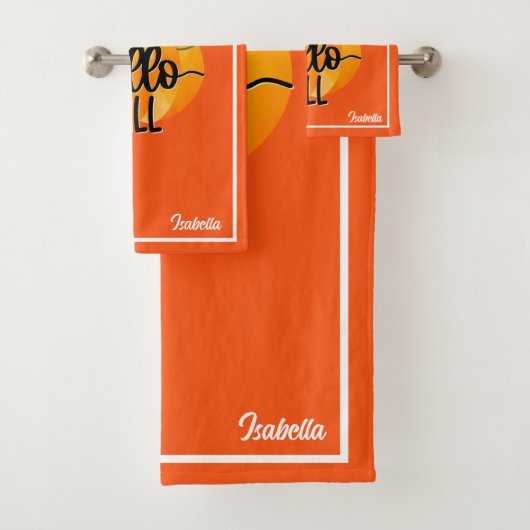 hallo Herfst herfst Pas Tekst en Kleur aan Bad Handdoek (Insitu)