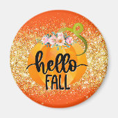 hallo Herfst herfst Pas Tekst en Kleur aan Magneet (Voorkant)