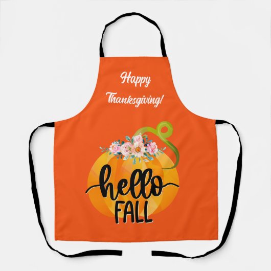 hallo Herfst herfst Pas Tekst en Kleur aan Schort (Voorkant)