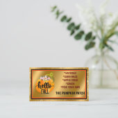 hallo Herfst herfst Pas Tekst en Kleur aan Visitekaartje (Staand voorkant)