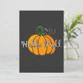 hallo Herfst Herfst Pumpkin Hellow Pumpkin Feestdagenkaart (Staand voorkant)