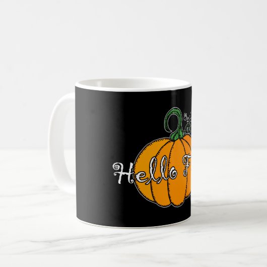 hallo Herfst Herfst Pumpkin Hellow Pumpkin Koffiemok (Voorkant links)