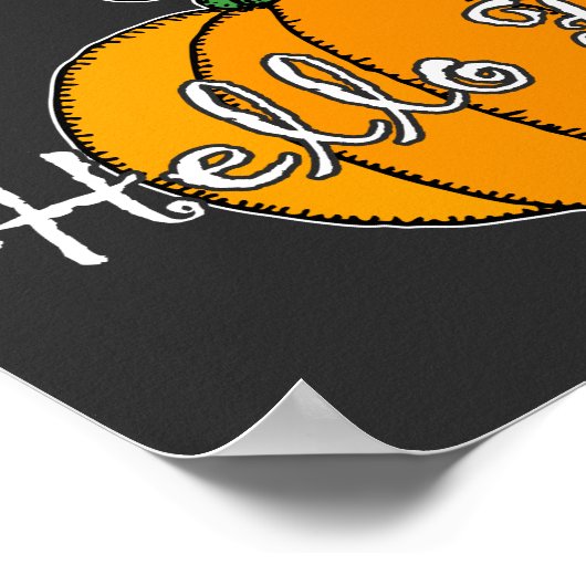 hallo Herfst Herfst Pumpkin Hellow Pumpkin Poster (Hoek)