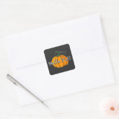 hallo Herfst Herfst Pumpkin Hellow Pumpkin Vierkante Sticker (Envelop)