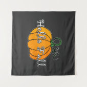 hallo Herfst Herfst Pumpkin Hellow Pumpkin Wandkleed (Voorkant (horizontaal))