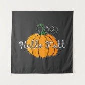 hallo Herfst Herfst Pumpkin Hellow Pumpkin Wandkleed (Voorkant)