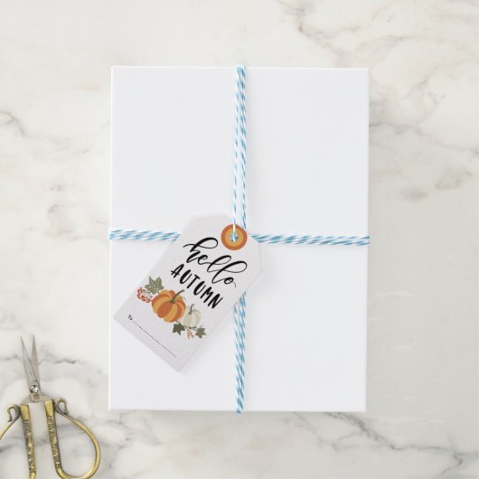 hallo Herfst, herfst Pumpkin Theme Gift Labels Cadeaulabel (Met Touw)