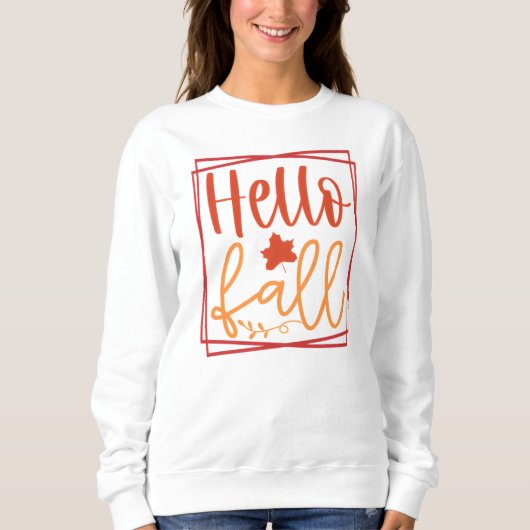 Hallo Herfst Herfst Schattigee bladeren Trui (Voorkant)