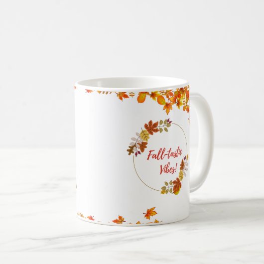 Hallo herfst "herfst-tastische vibes!" Mok (Voorkant rechts)