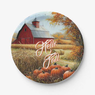 Hallo Herfst Herfst Thanksgiving Plattelandsschuur Papieren Bordje