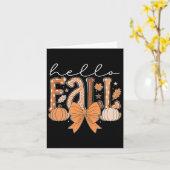 Hallo Herfst Herfst Vibes Thanksgiving Vakantie Ma Kaart (Gele Bloem)