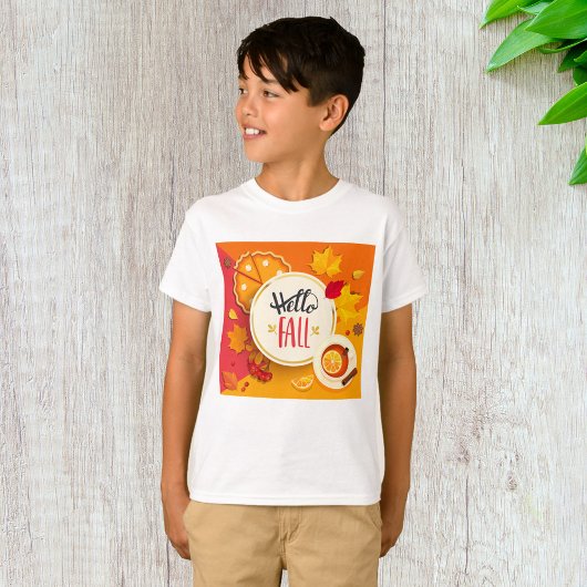 Hallo Herfst herfstbladeren en pompoentaart T-shirt