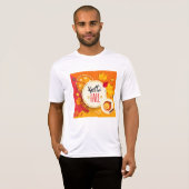 Hallo Herfst herfstbladeren en pompoentaart T-shirt (Voorkant volledig)
