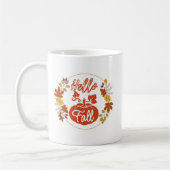Hallo Herfst Herfstbladeren met pompoen Koffie Mok (Links)