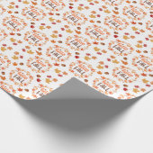 Hallo Herfst herfstbladeren naadloos patroon Cadeaupapier (Hoek)