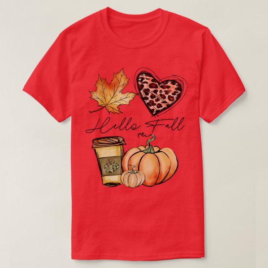 hallo Herfst herfstseizoen T-shirt (Design voorkant)