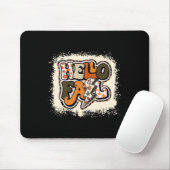 Hallo Herfst Herfstvibes Retro Groovy Muismat (Met muis)