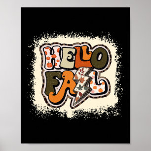 Hallo Herfst Herfstvibes Retro Groovy Poster