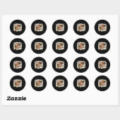 Hallo Herfst Herfstvibes Retro Groovy Ronde Sticker (Vel)