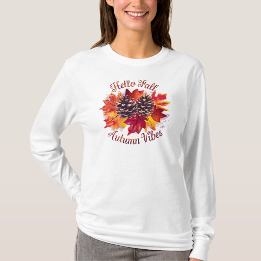 Hallo Herfst, herfstvibes T-shirt (Voorkant)