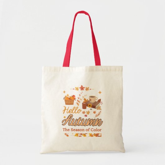 Hallo Herfst - Het seizoen van de kleuren vallen b Tote Bag (Voorkant)