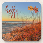 hallo Herfst Hilton Head Island Beach South Caroli Bier Onderzetter (Voorkant)