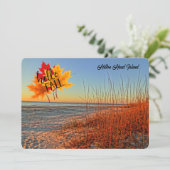 hallo Herfst Hilton Head Island Beach South Caroli Kaart (Staand voorkant)