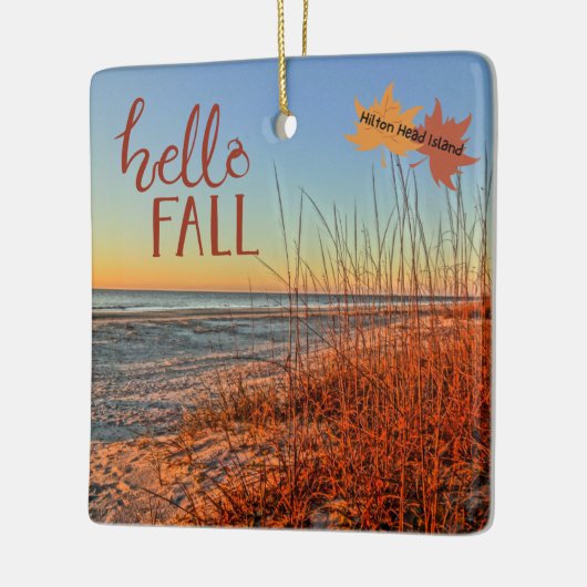 hallo Herfst Hilton Head Island Beach South Caroli Keramisch Ornament (Links)