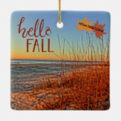 hallo Herfst Hilton Head Island Beach South Caroli Keramisch Ornament (Achterkant)