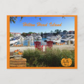 Hallo Herfst Hilton Head Island Harbor Town Marina Briefkaart (Voorkant)