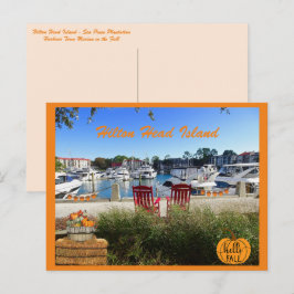 Hallo Herfst Hilton Head Island Harbor Town Marina Briefkaart