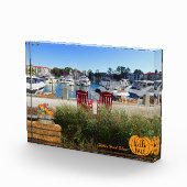 Hallo Herfst Hilton Head Island Harbor Town Marina Fotoblokken (Rechts)