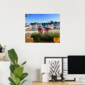 Hallo Herfst Hilton Head Island Harbor Town Marina Poster (Thuiskantoor)