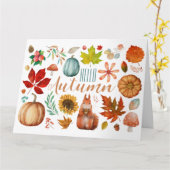 Hallo Herfst Kaart (Gele Bloem)